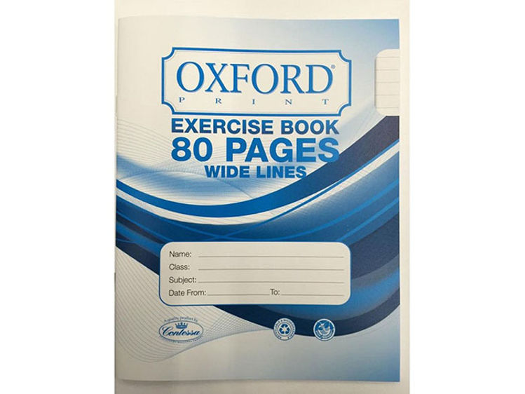 Picture of 2120-Oxford Exercise Book With Wide Ruled Lines 80 Pages